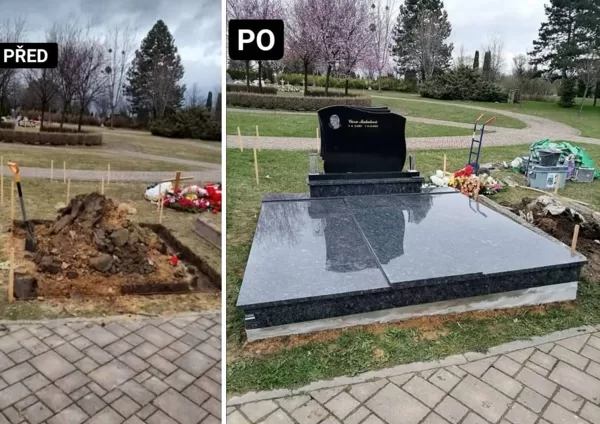 stavba nového hrobu na klíč Karviná  luxusní žulový hrob Karviná  nový pomník z žuly Karvi