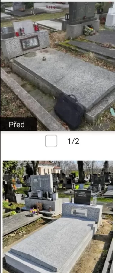 čištění hrobu  čištění hrobů Karviná  mytí hrobu  čištění pomníku  obnova hrobu  čištění ž